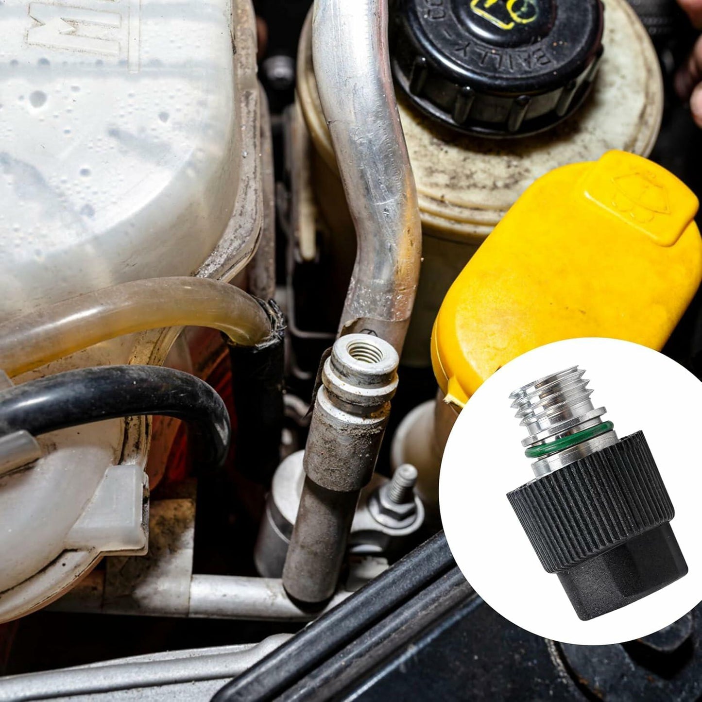 M12x1.5 Male High Side A/C Port Valve for Chevy GMC Ford Chrysler VW Jeep