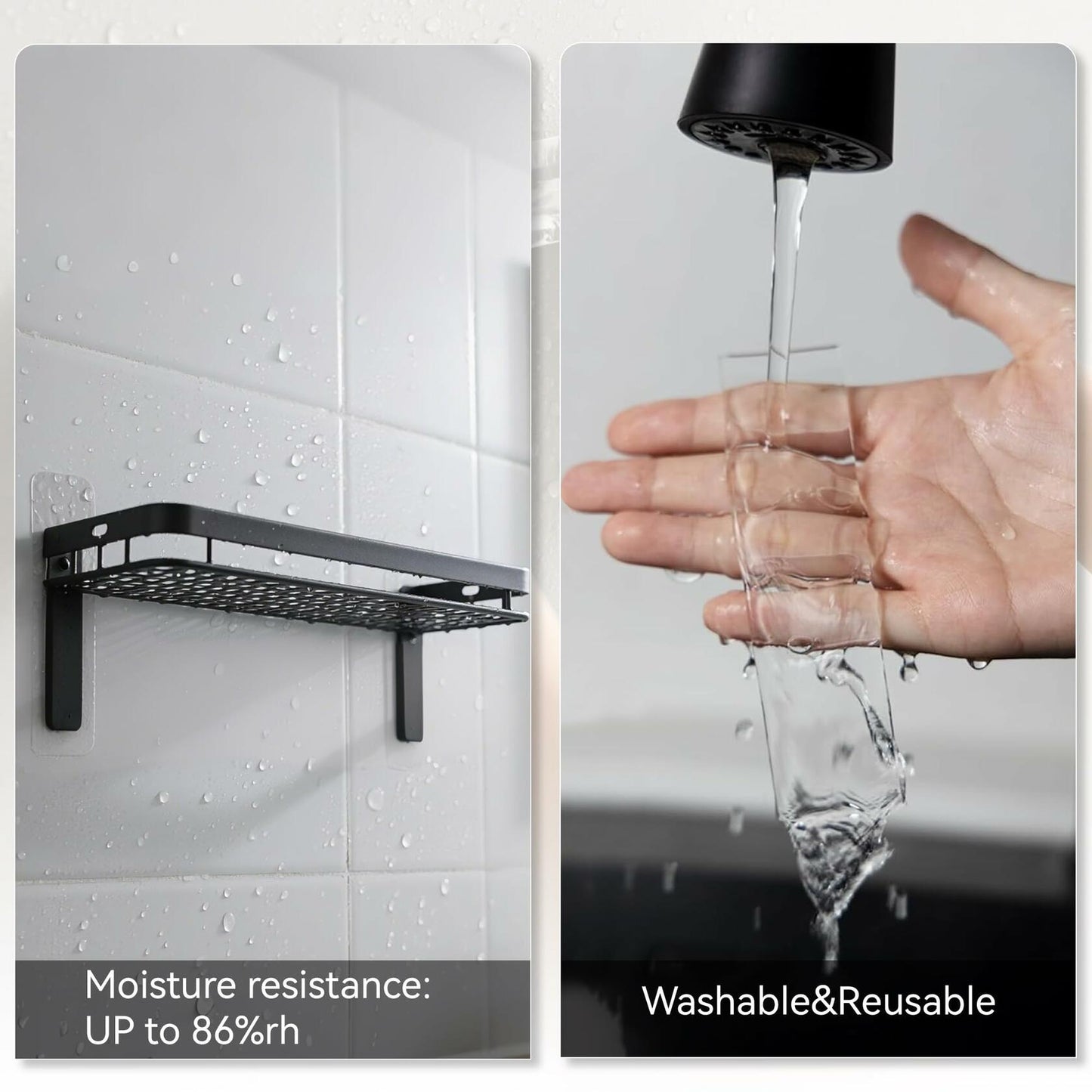 LRDUBI Heavy Duty Double Sided Tape 1.18" x 197" Clear Removable Adhesive