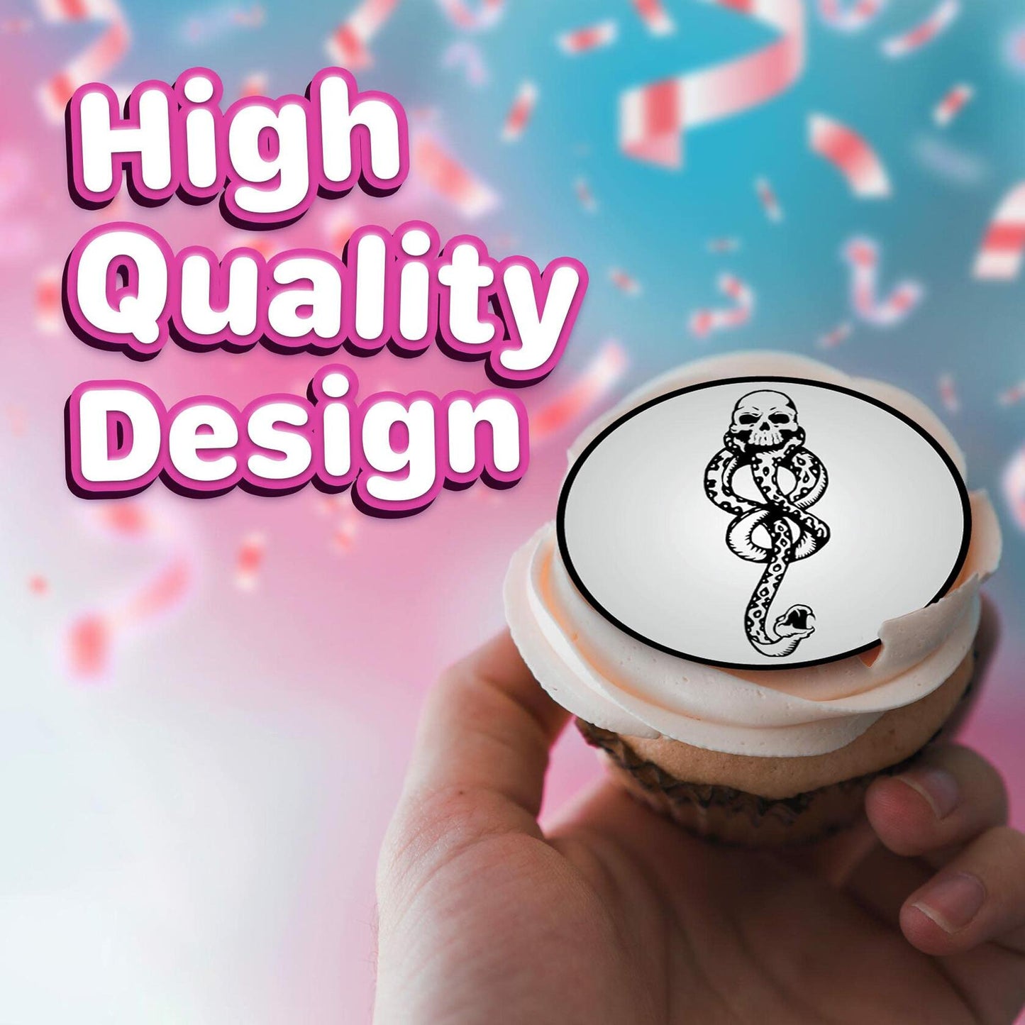 HAPPY CHOICES Edible Cupcake Toppers Wizarding World 30 Count Paper