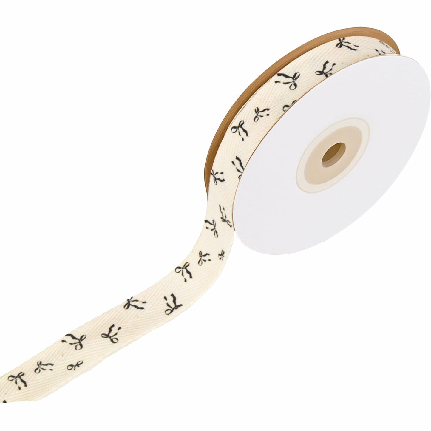 Luhiew Black Cotton Bow Ribbon 3/5 Inch 10 Yards Crafting Gift Wrap