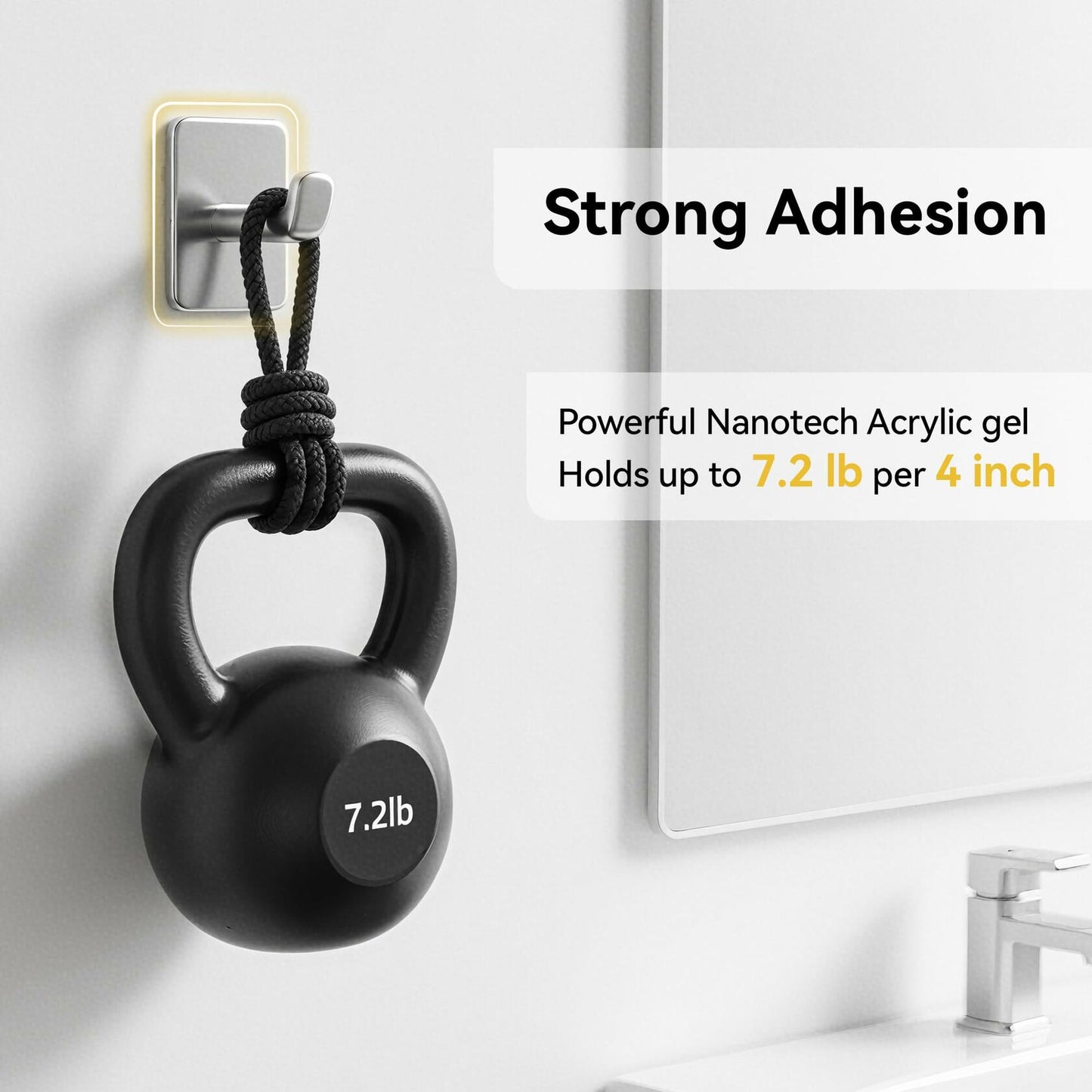 LRDUBI Heavy Duty Double Sided Tape 1.18" x 197" Clear Removable Adhesive