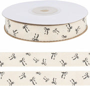 Luhiew Black Cotton Bow Ribbon 3/5 Inch 10 Yards Crafting Gift Wrap