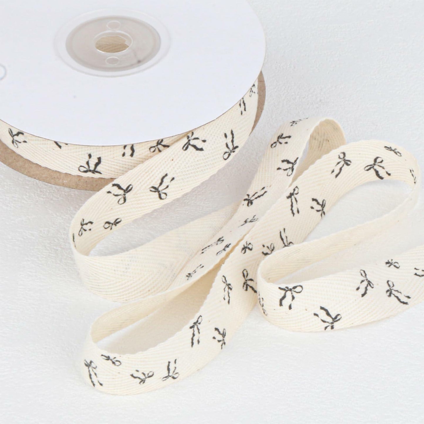 Luhiew Black Cotton Bow Ribbon 3/5 Inch 10 Yards Crafting Gift Wrap