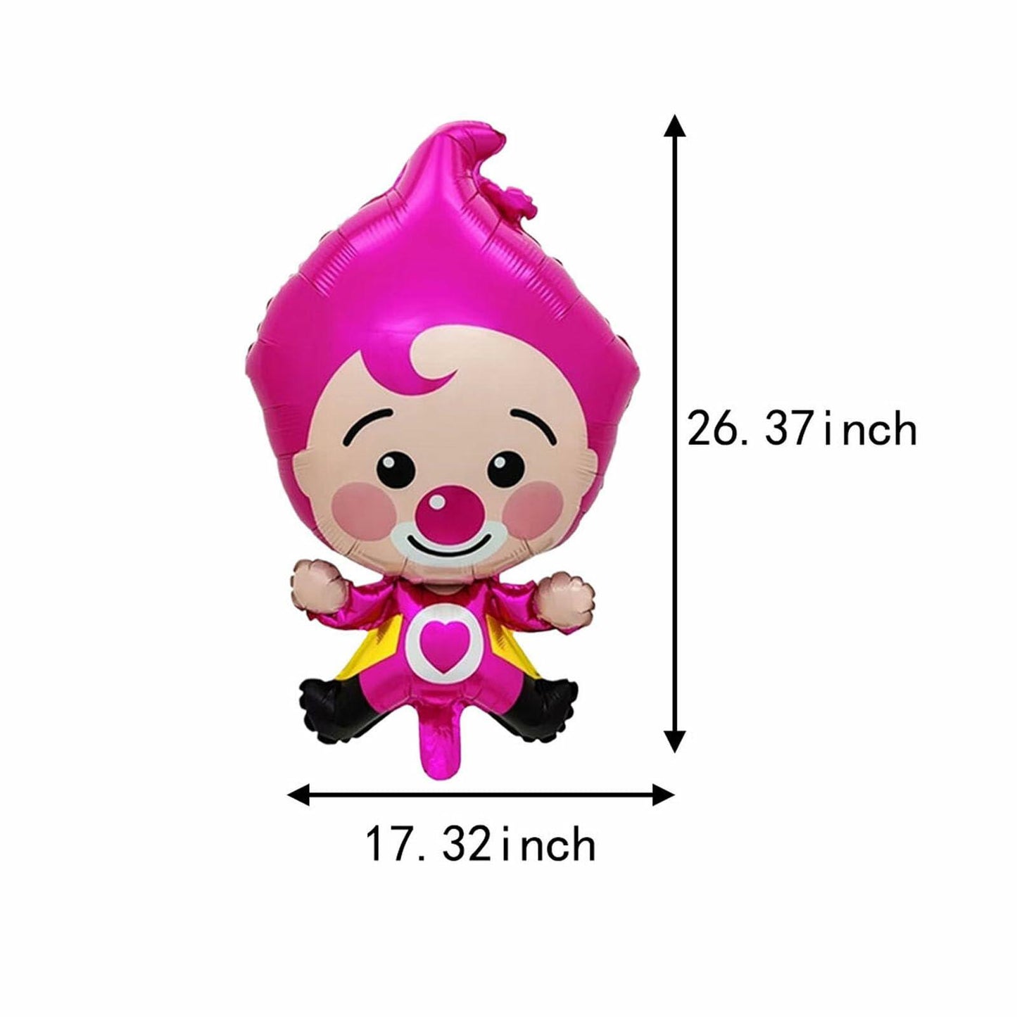 PTLIHU Plim Plim Clown Foil Balloons 5PCS Pink Birthday Party Decor