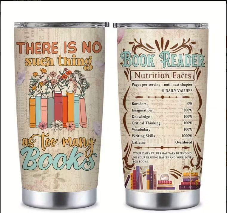 Grawmise 20oz Tumbler for Book Lovers Women Christmas Gifts