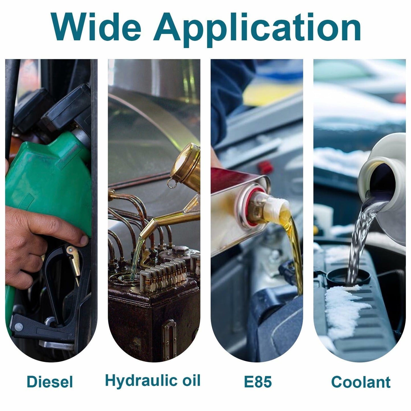 VWTNI 6AN PTFE Nylon Braided Fuel Line Hose 5FT E85 Compatible