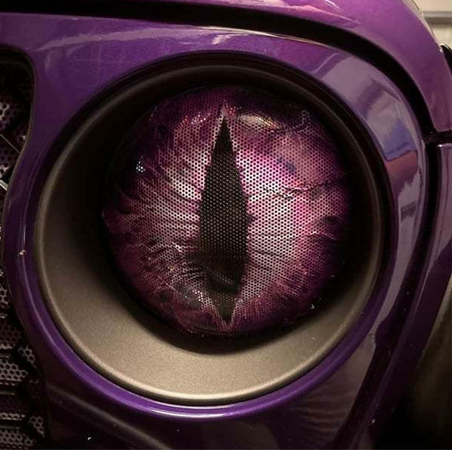 Generic Beast Eyes Headlight Decals 3D Stereo Round Red