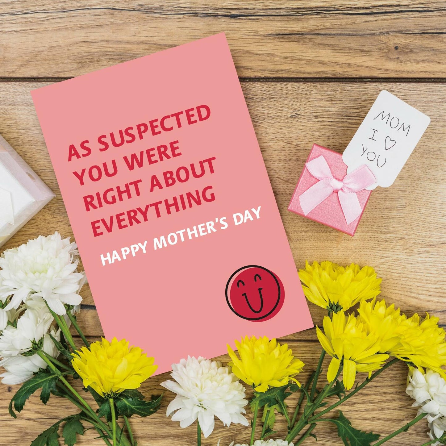 Detuca Humor Mother's Day Card for Mom Funny As Suspected 1 Count DTK-74