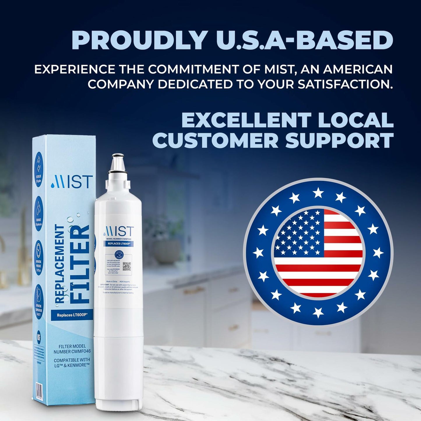 [Like New] Mist Refrigerator Water Filter Replacement LG LT600P 5231JA2006A White 1 Pack