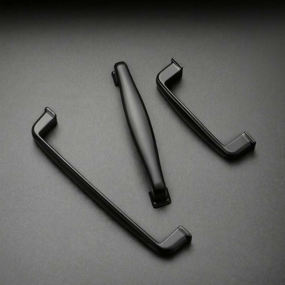Pusrfots Drawer Pulls Solid Alloy Cabinet Handle 3.8in Black 10 Pack