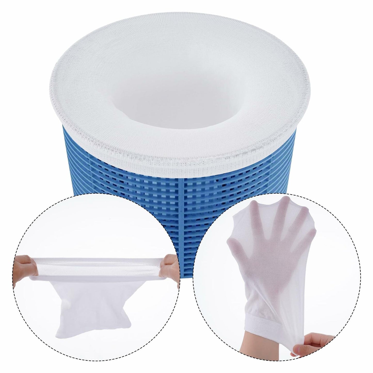 Hmxpls 10pcs Pool Skimmer Socks Filter Basket Debris Protector Saver