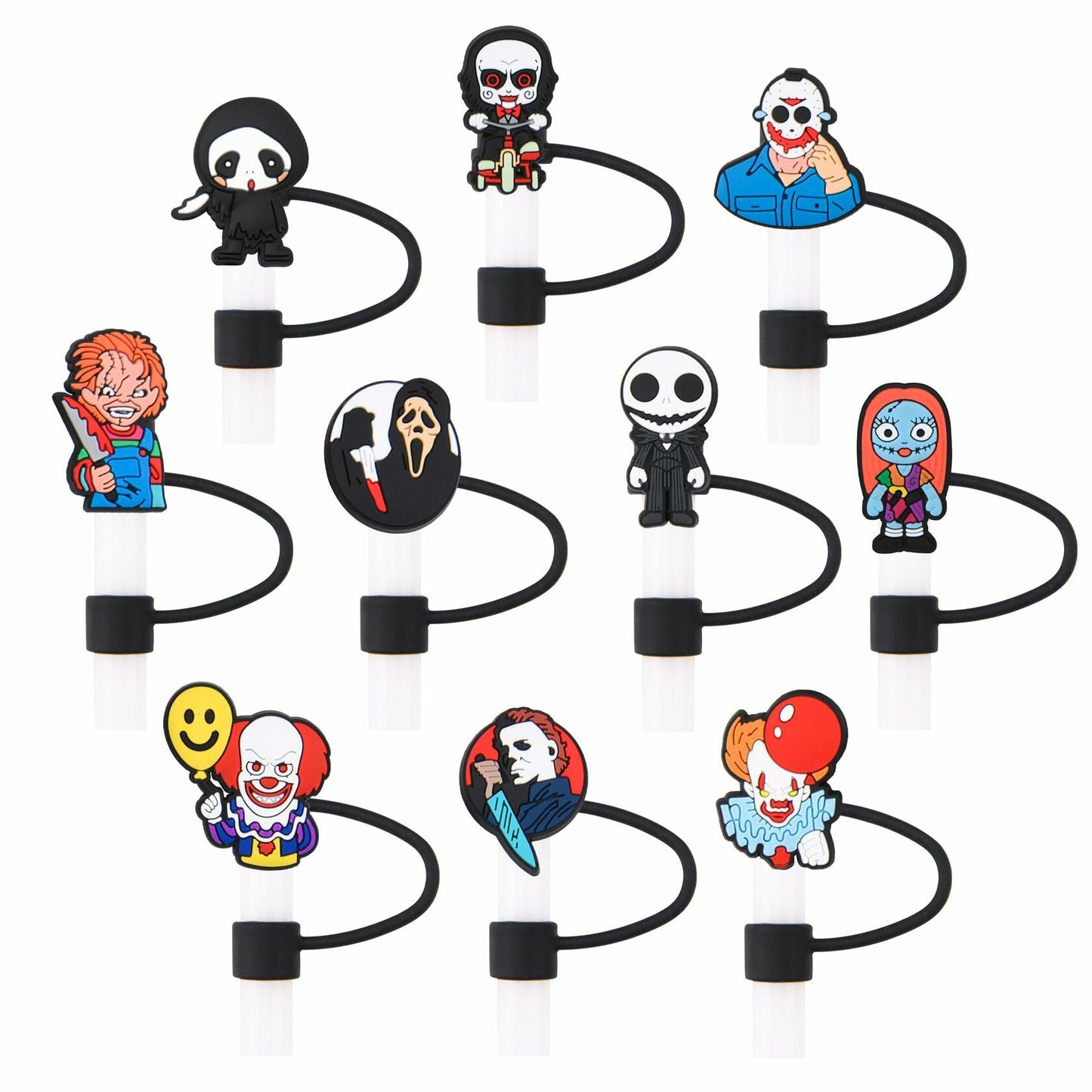 CovCap Compatible Stanley 30&40oz Tumbler Halloween Silicone Straw Covers 10pcs