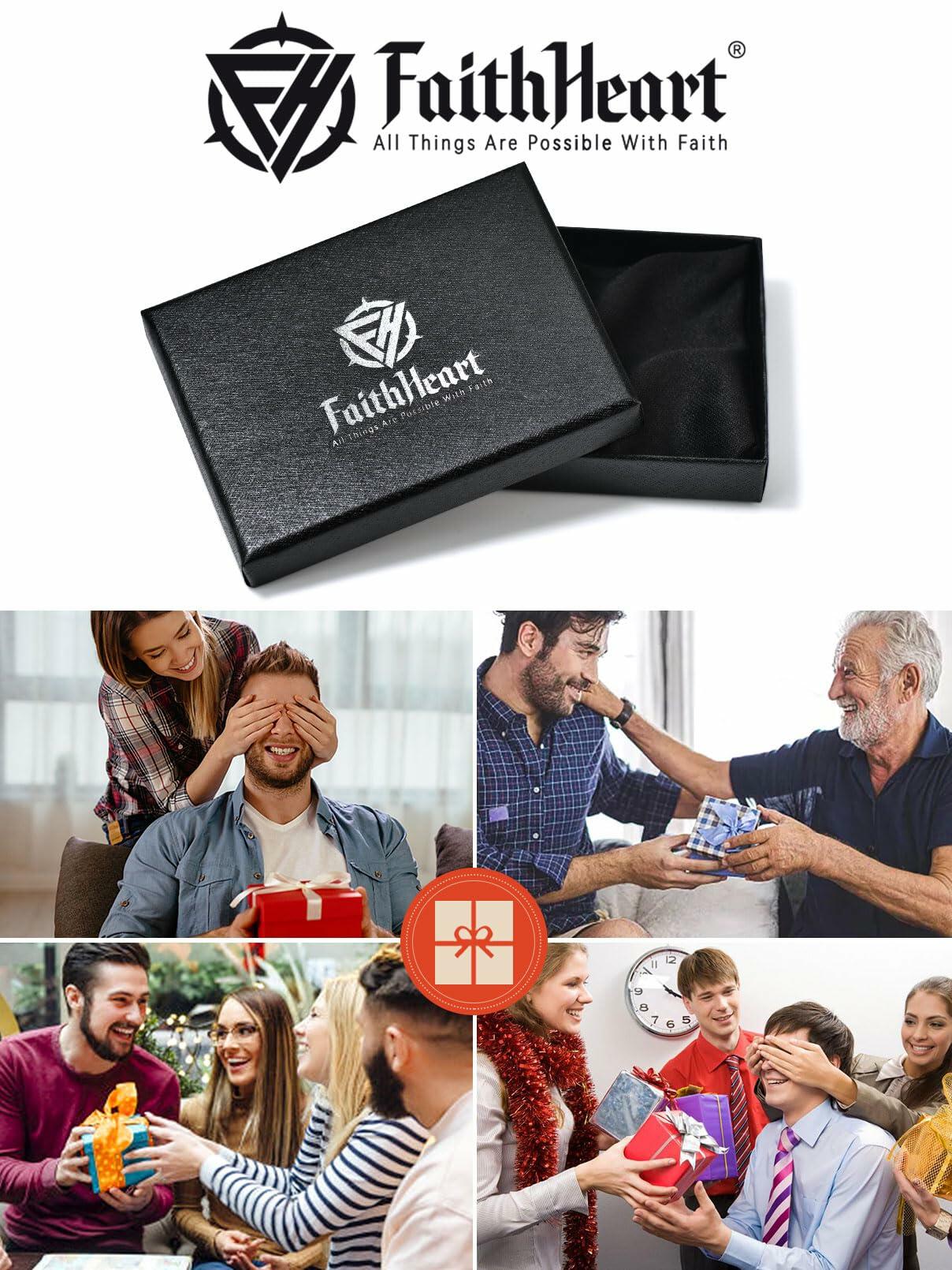 FaithHeart Men's Biker Ring Norse Runes Jewelry Gift for Boyfriend Size 11