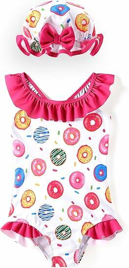 PATPAT Toddler Girls Unicorn One Piece Swimsuit Pink Size 2T