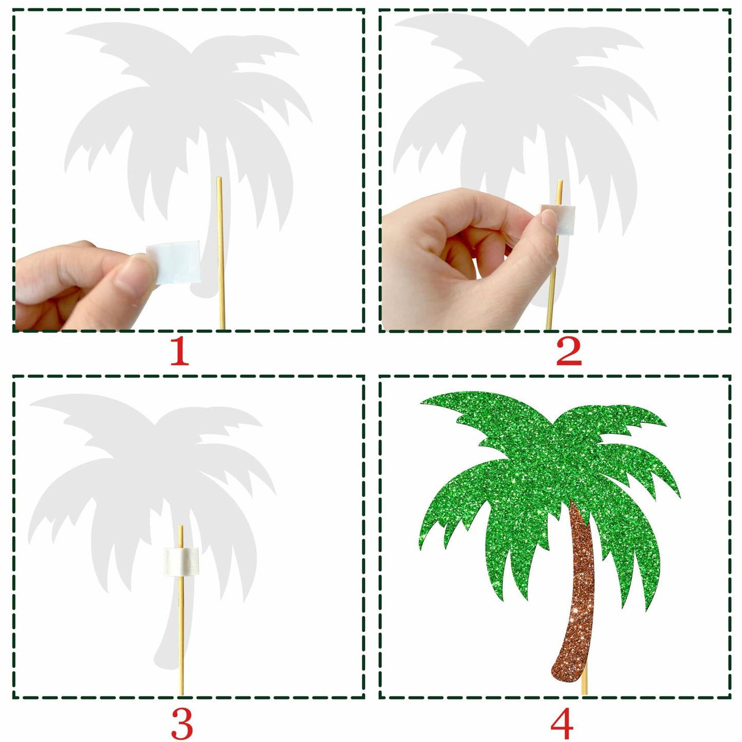 C L cooper life 18pcs Blue Glitter Surfing Centerpiece Sticks Foil Decor