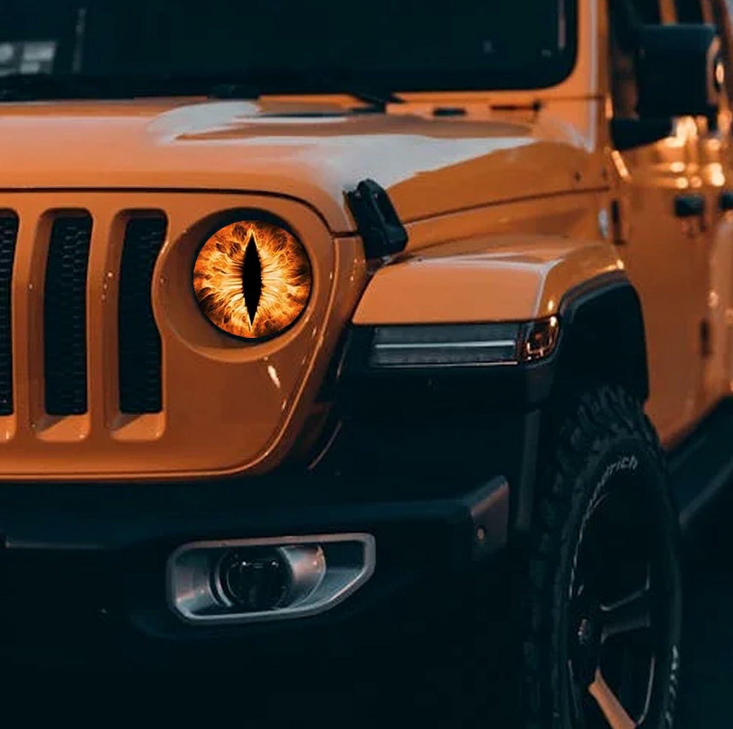 Generic Beast Eyes Headlight Decals 3D Stereo Round Red