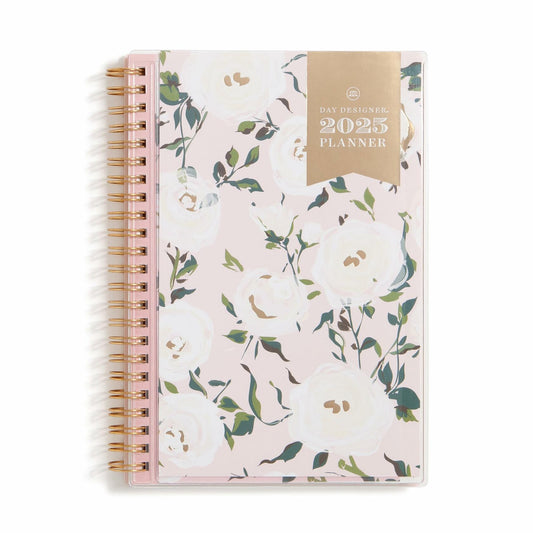 Blue Sky Day Designer Coming Up Roses Planner 2025 5x8 Safety Wirebound