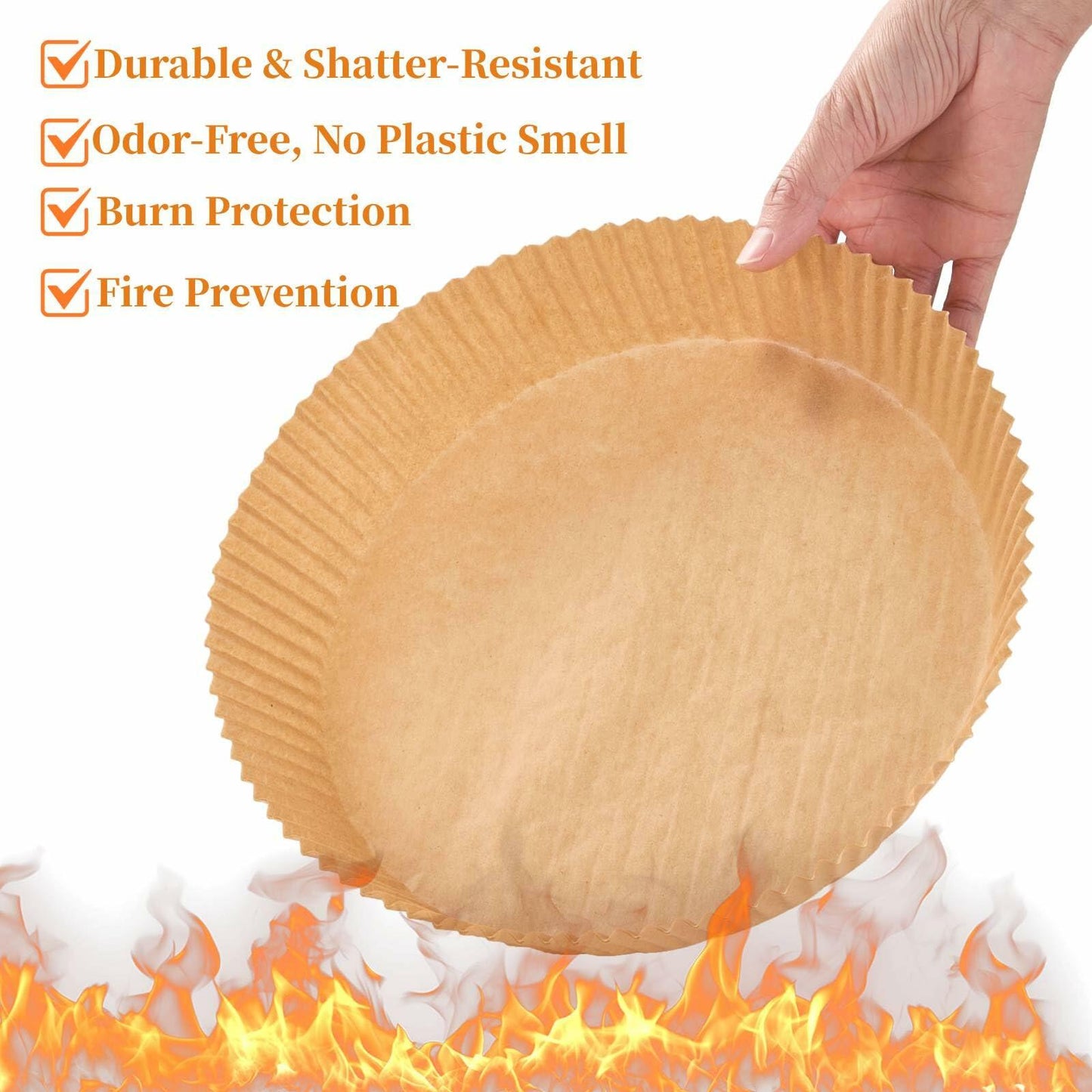 FGTIYOUP 125 Pcs 7.9 Inch Round Air Fryer Liners Silicone Paper Thickened