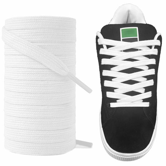 UamGlsob 8mm Cotton Shoelaces for Puma Sneakers White 39"/100cm