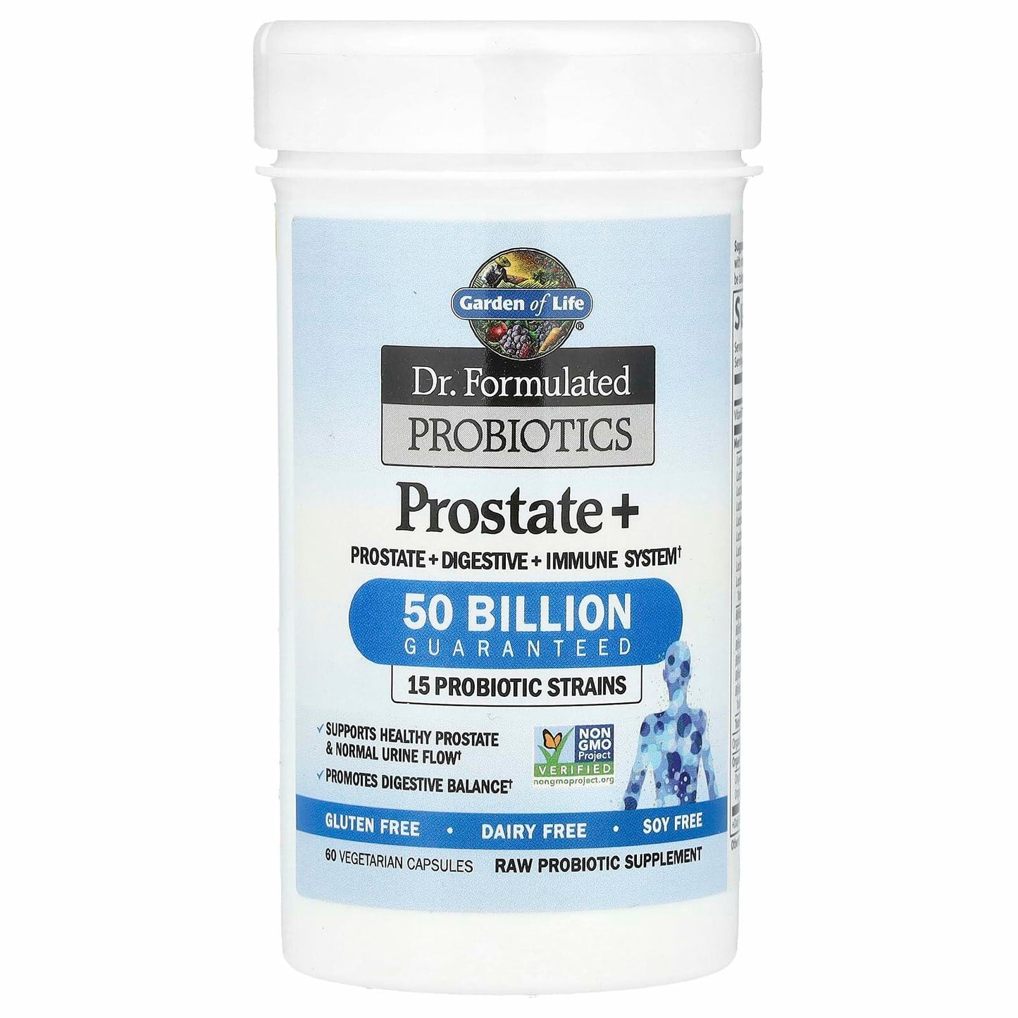 Garden of Life Dr. Formulated Probiotics Prostate+ 60 Veg Capsules BEST BY 11/25