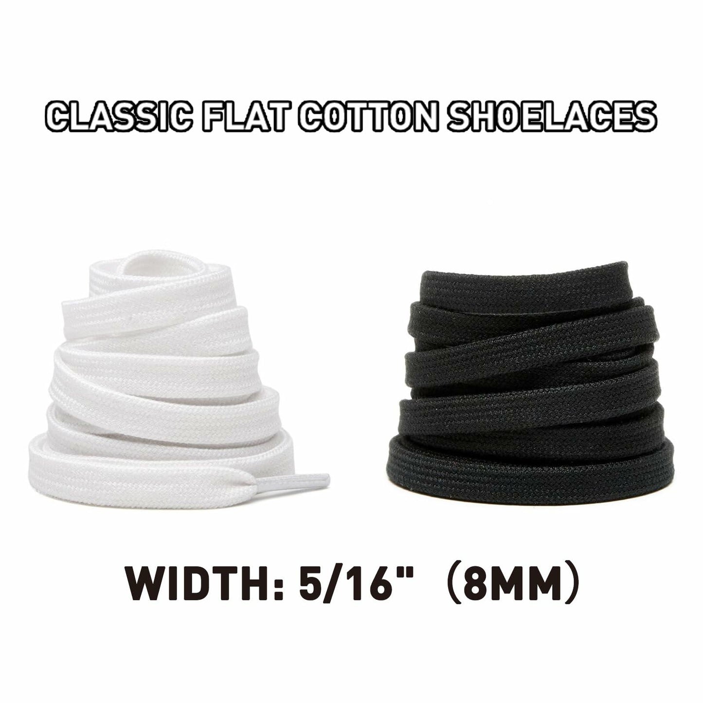 UamGlsob 8mm Cotton Shoelaces for Puma Sneakers White 39"/100cm