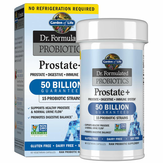 Garden of Life Dr. Formulated Probiotics Prostate+ 60 Veg Capsules BEST BY 11/25
