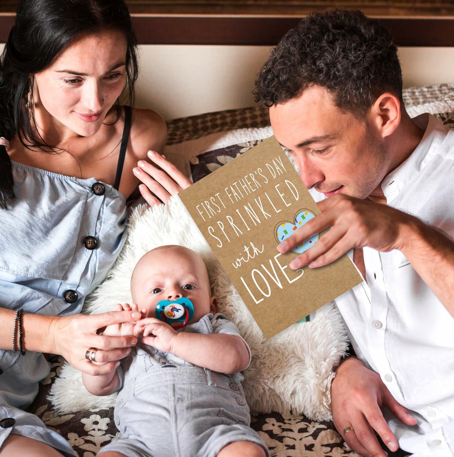 IDU First Father’s Day Card Gift from Baby Son Daughter Wife for New Dad 2025