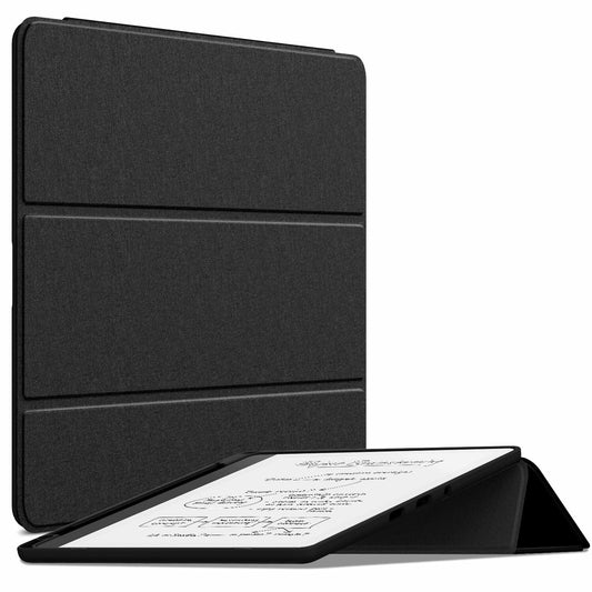 Sanyetral PU Leather Stand Cover Two Angles Pen Holder Auto Sleep/Wake Black