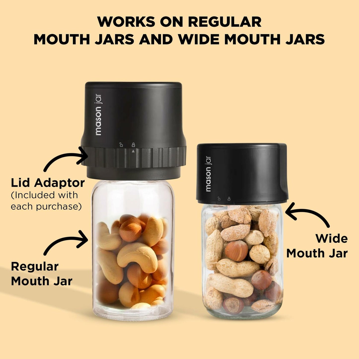 Generic Mason Jar Electric Vacuum Sealer Kit with 10 Lids Charger Lid Opener