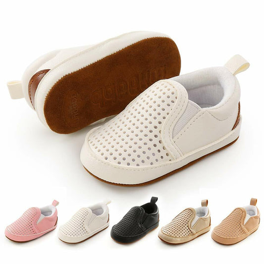 Meckior Infant Baby Shoes White Soft Sole Slip On Toddler Size Newborn