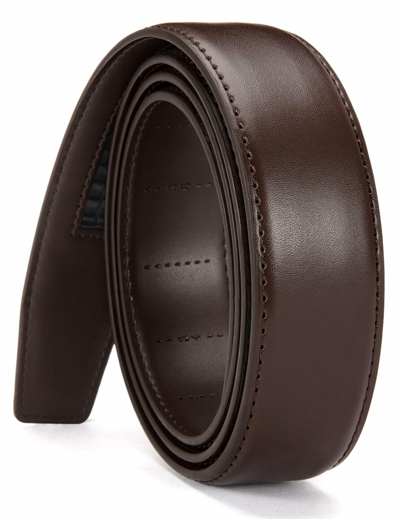 [Like New] CHAOREN Leather Ratchet Belt Strap 1 3/8" Endeavor Dark Brown Size 32-38