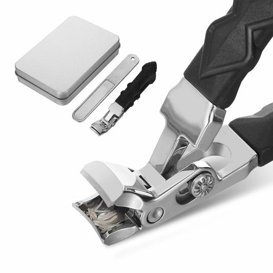 Clipmaster Pro Nail Clipper for Seniors Wide Jaw Thick Toenails with Catcher