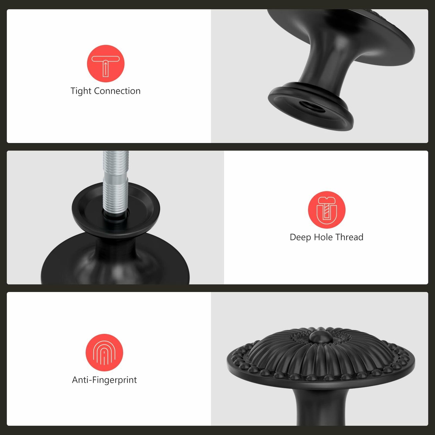 homdiy 20 Pack Round Cabinet Knobs Brushed Gold Zinc Modern Hardware