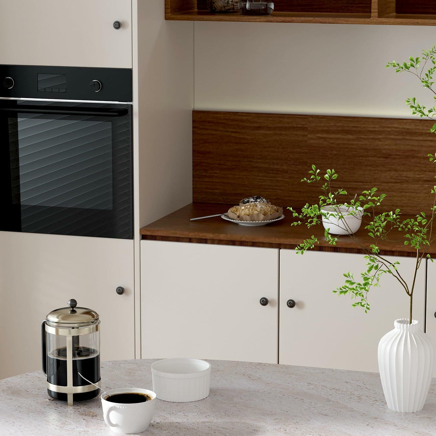 homdiy 20 Pack Round Cabinet Knobs Brushed Gold Zinc Modern Hardware