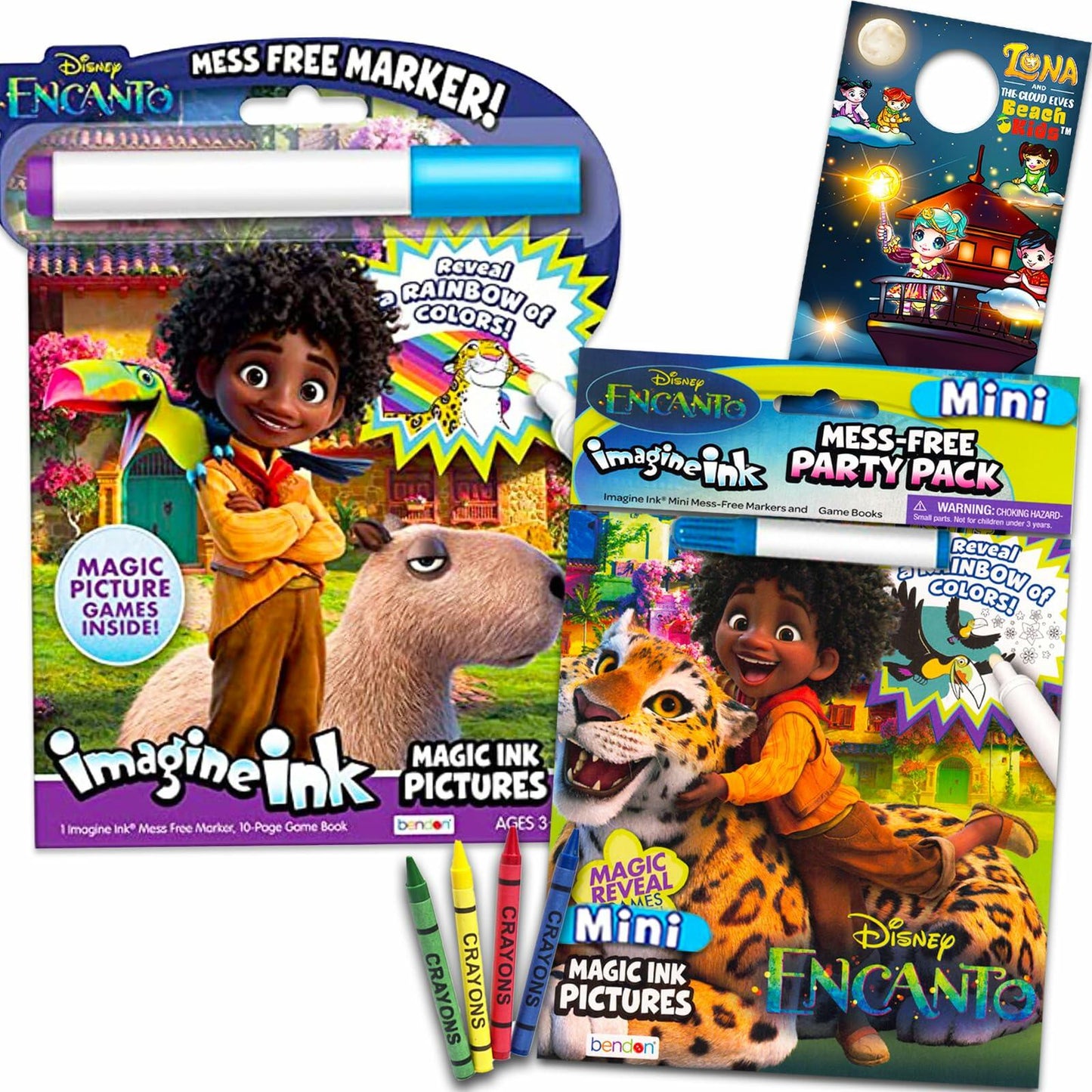 Bendon Disney Encanto Coloring Book Set with Stickers Crayons Door Hanger