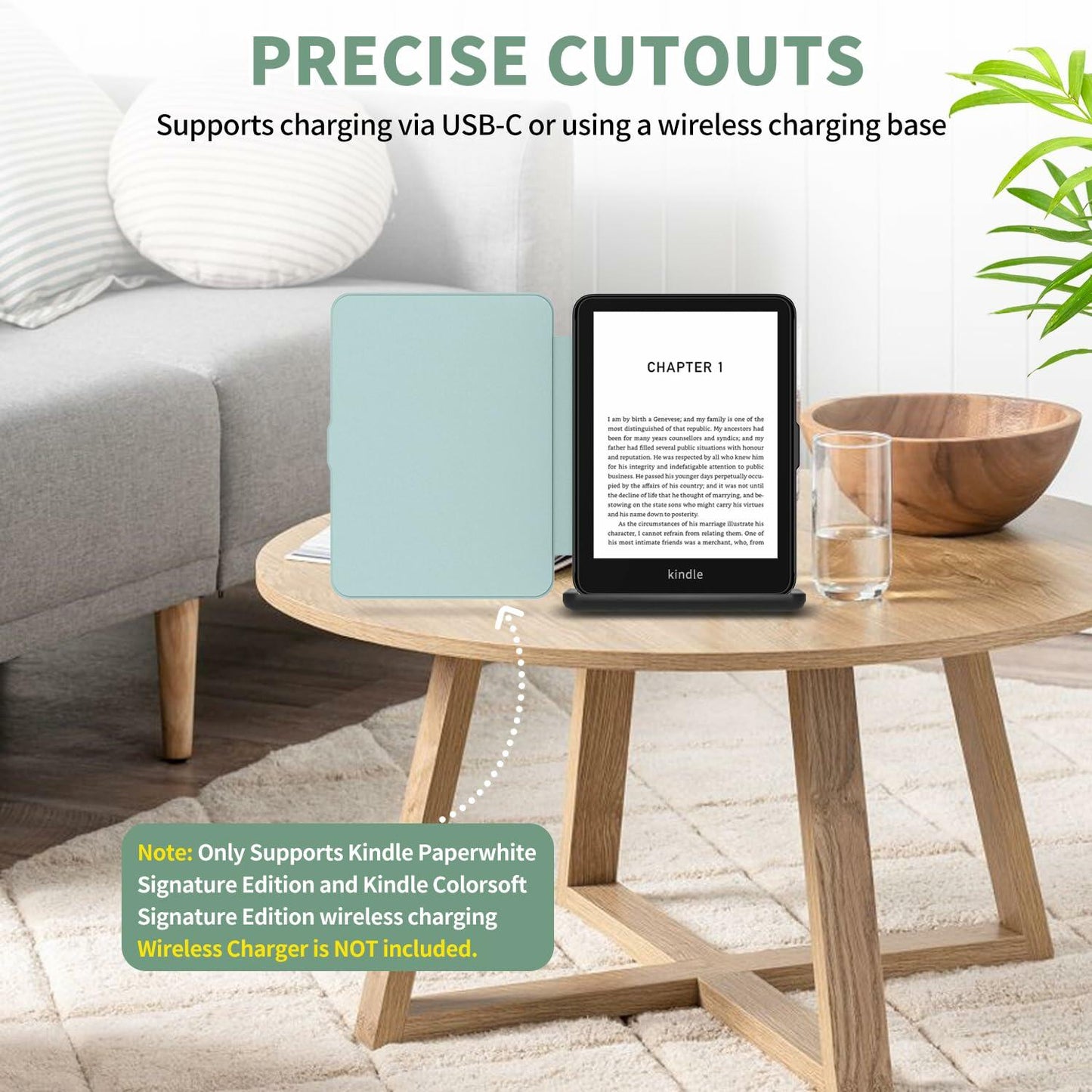 DICEKOO Case for 7" Kindle Paperwhite 12th Gen & Colorsoft 1st Gen Agave Green