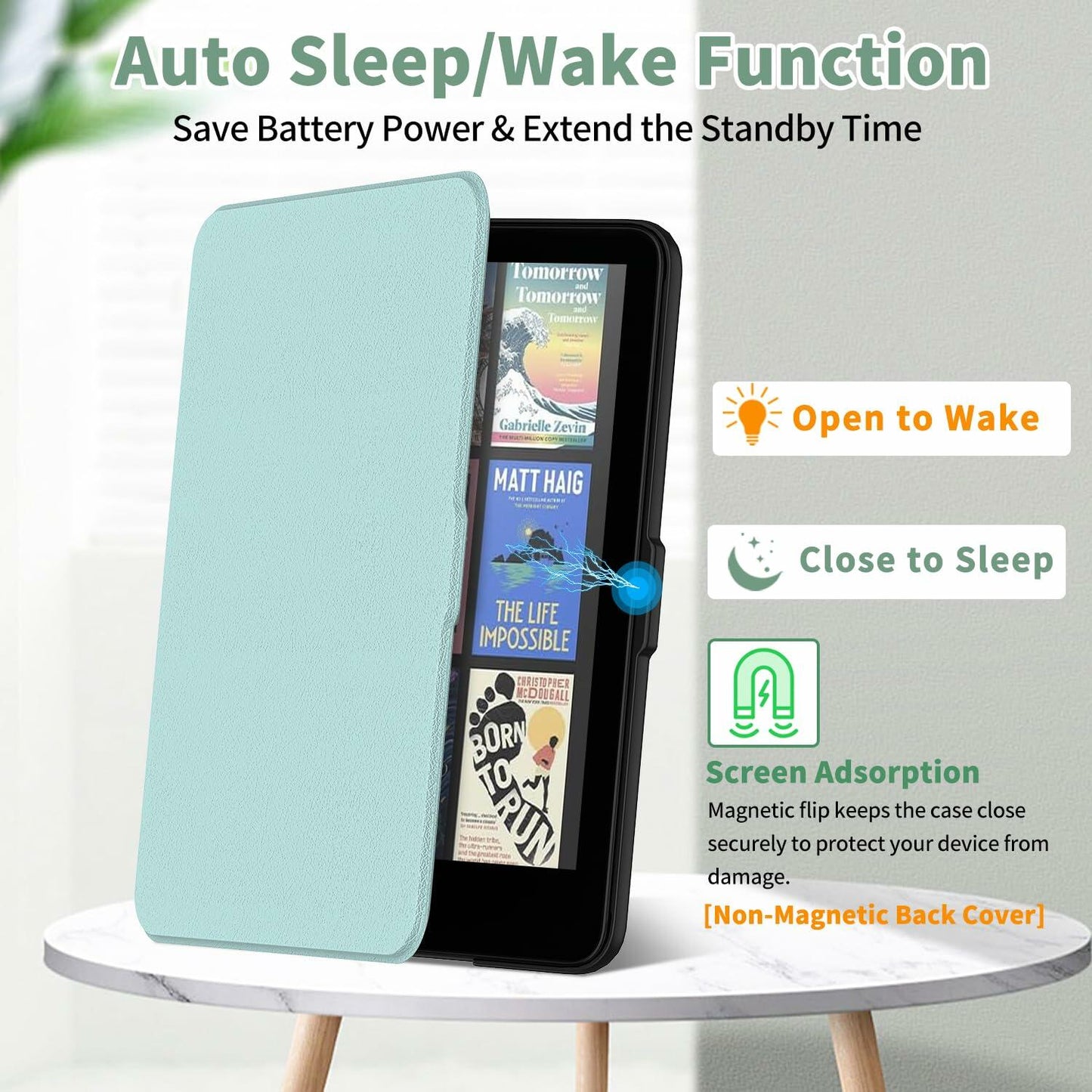 DICEKOO Case for 7" Kindle Paperwhite 12th Gen & Colorsoft 1st Gen Agave Green