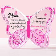 ilifemate Acrylic Butterfly Plaque Mom Gift 5.12x3.54x0.6 inch Transparent