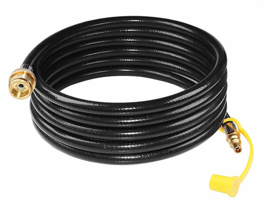 DOZYANT 12ft 1/4" Quick Connect RV Propane Hose Converter for 1 LB Bottle