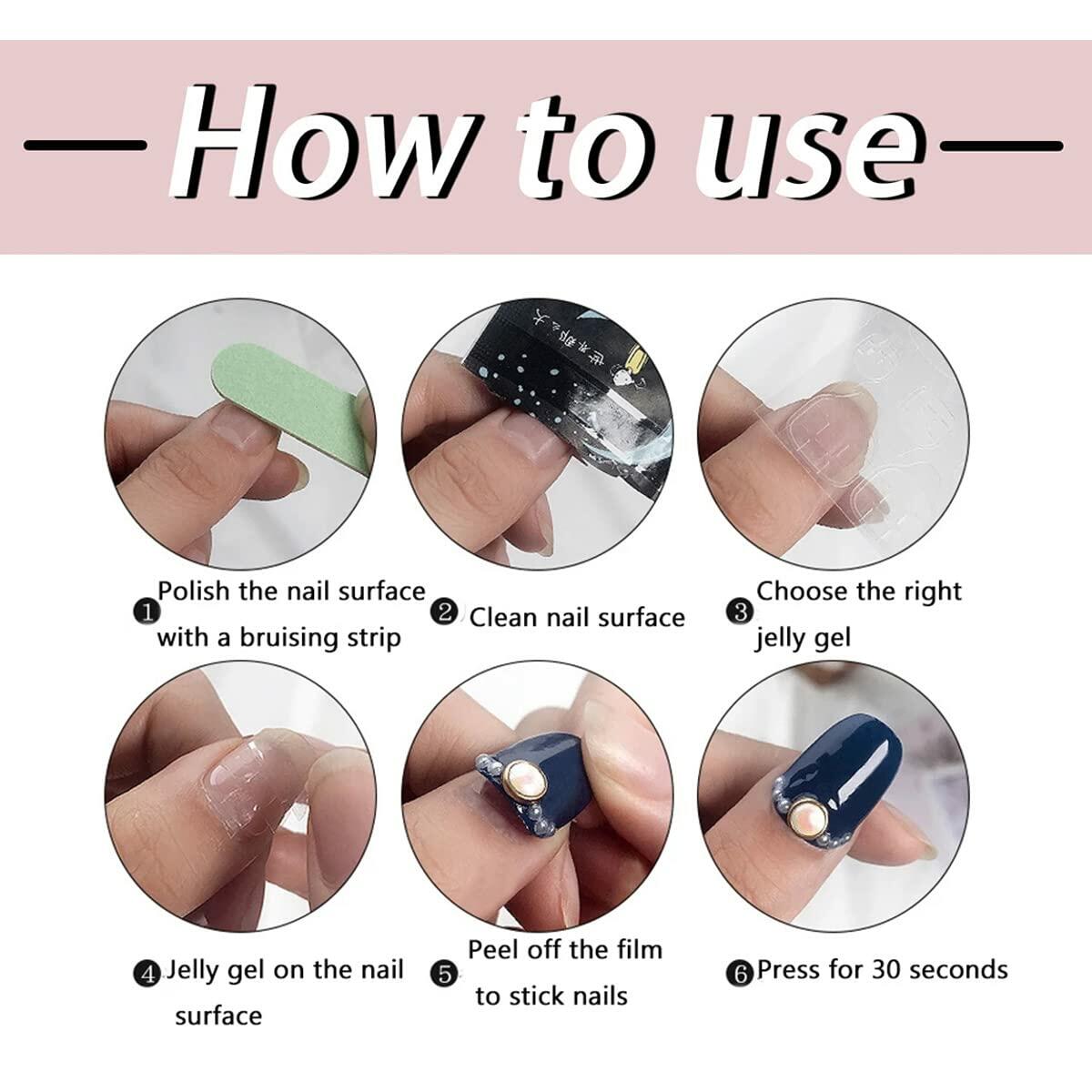 Mexican Press on Nails 24pcs Oval False Nails with Glue Flag Hat Design