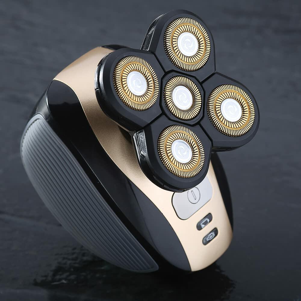 FOXSONIC Upgraded 5-Blade Replacement Heads Electric Razor Shaver 5 Gold