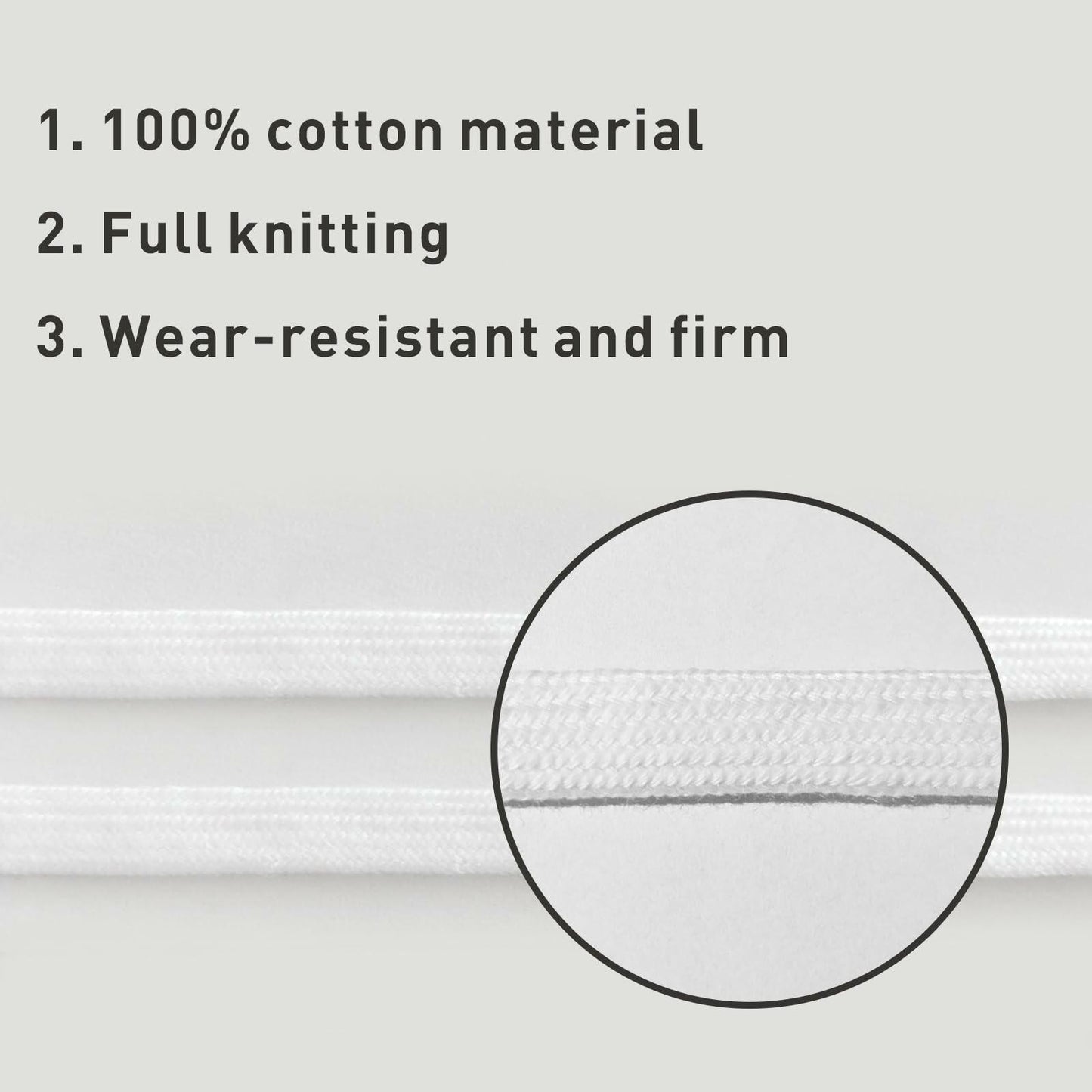 UamGlsob 8mm Double Layer Cotton Shoelaces for Puma Sneakers White 47" (120 cm)