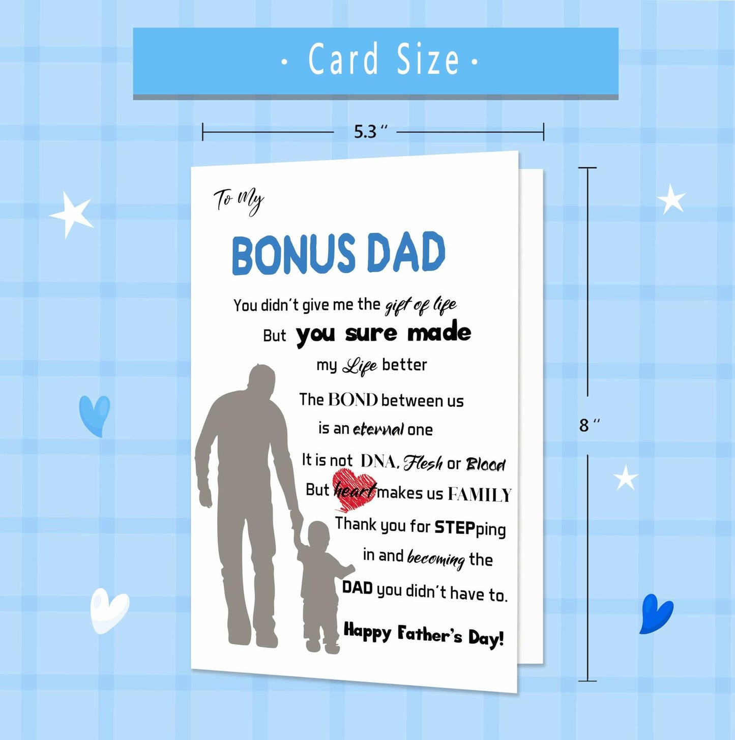 IDU Dog Dad Fathers Day Card Gift from Dog Cartoon Modern Animal ZN170