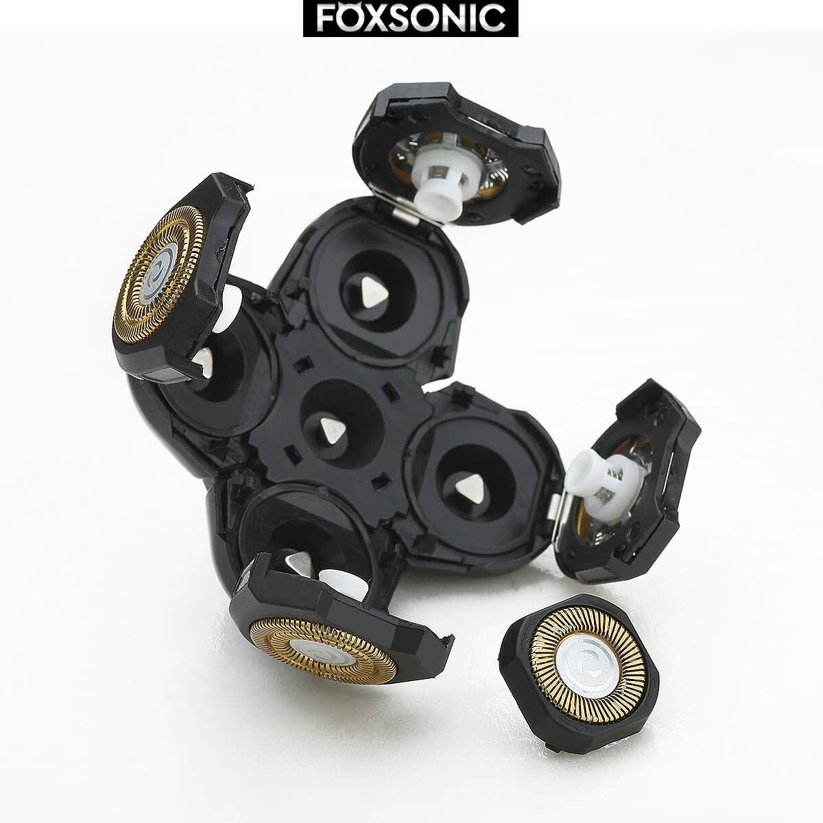 FOXSONIC Upgraded 5-Blade Replacement Heads Electric Razor Shaver 5 Gold