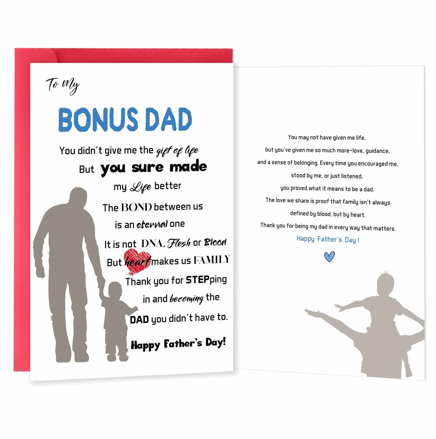 IDU Dog Dad Fathers Day Card Gift from Dog Cartoon Modern Animal ZN170