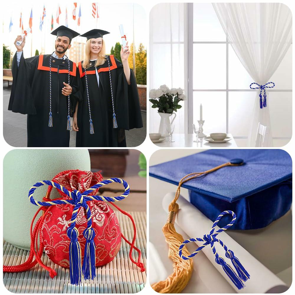 Slergut Blue Graduation Cords 67" Long Tassels Honor Ropes 2025