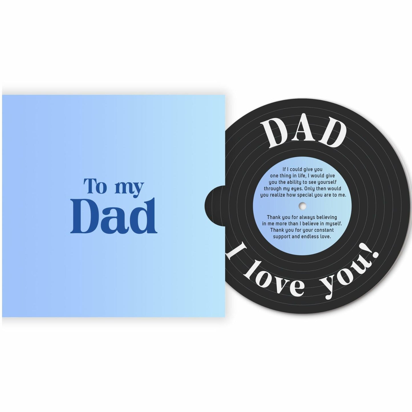 Pawzity Fathers Day Card Vintage 5.3x5.3in Single Red Envelope Dad