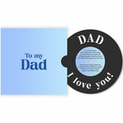Pawzity Fathers Day Card Vintage 5.3x5.3in Single Red Envelope Dad