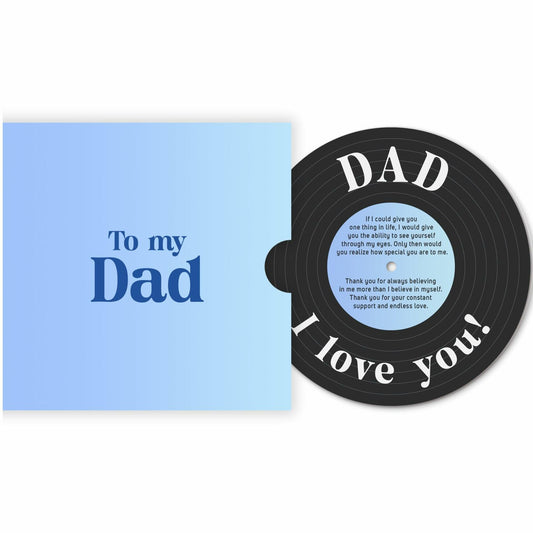 Pawzity Fathers Day Card Vintage 5.3x5.3in Single Red Envelope Dad