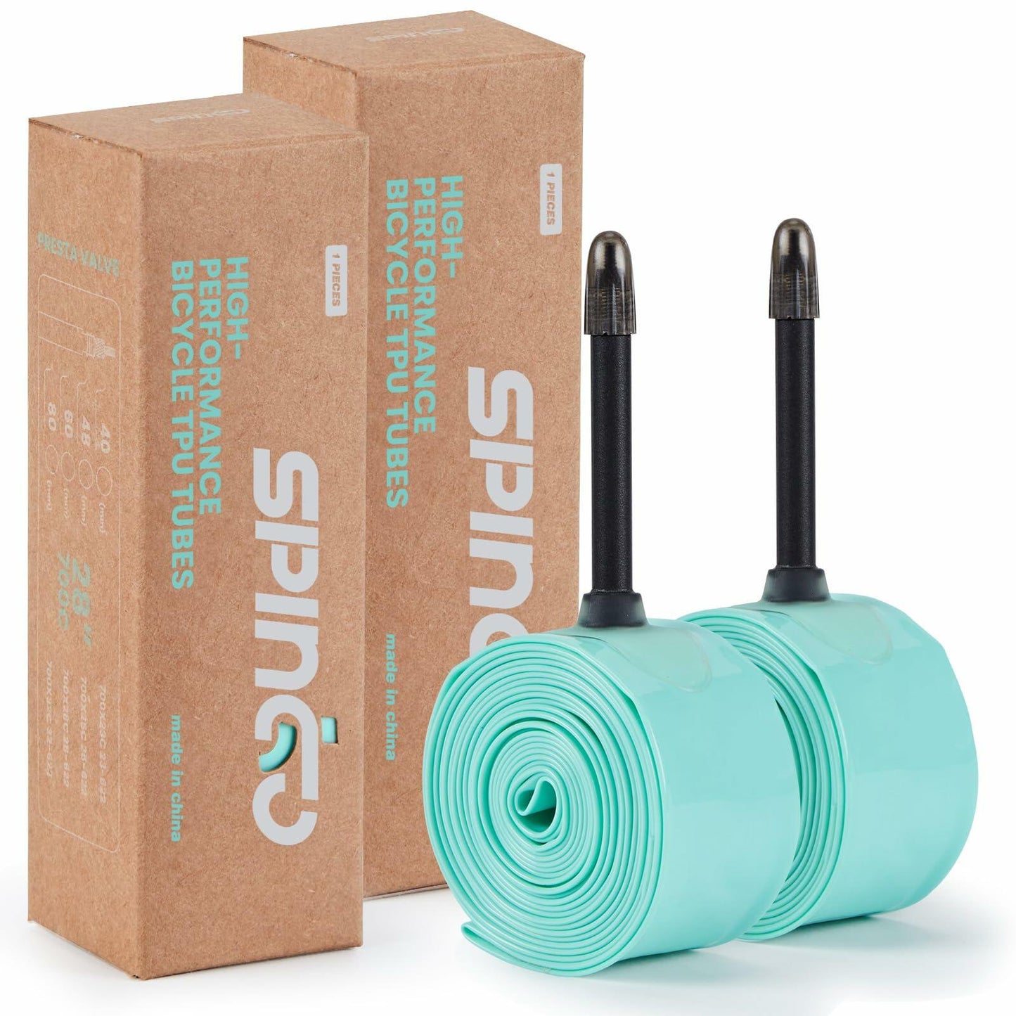 SPINGO 2-Pack TPU Inner Tubes 700C/MTB26/27.5/29in Presta Valve 48mm